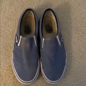 Blue slip on vans